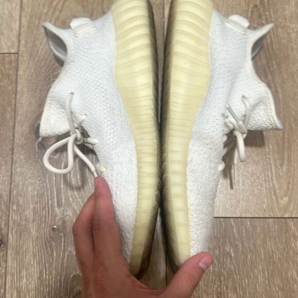 Adidas Mens White Cream Yeezy Boost 350 V2 Athletic Sneaker Shoes‎ Size 11.5 main image 6